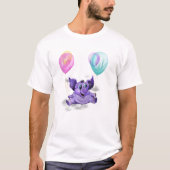 T-shirt drôle avec éléphant de la fête heureuse (Devant)
