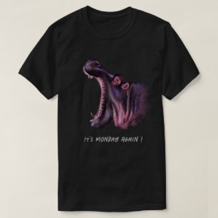 T-shirt drôle avec gros hippo et texte personnalis