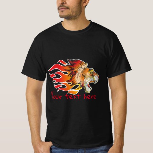 T-shirt drôle avec lion (Devant)