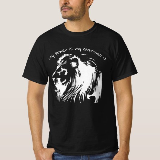 T-shirt drôle avec lion (Devant)