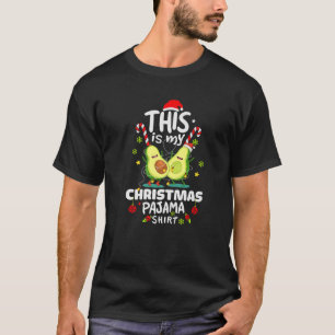 T-shirt Drôle Avocado C'Est Mon Pyjama De Noël