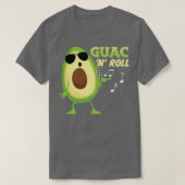 T-shirt Drôle Avocado Guac n Roll Guacamole Meican Rocker (Design devant)