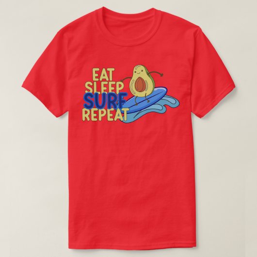 T-shirt drôle Avocado surf 14 1 (Design devant)