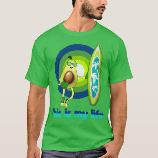 T-shirt drôle avocado surf drôle t J'aime ce fruit