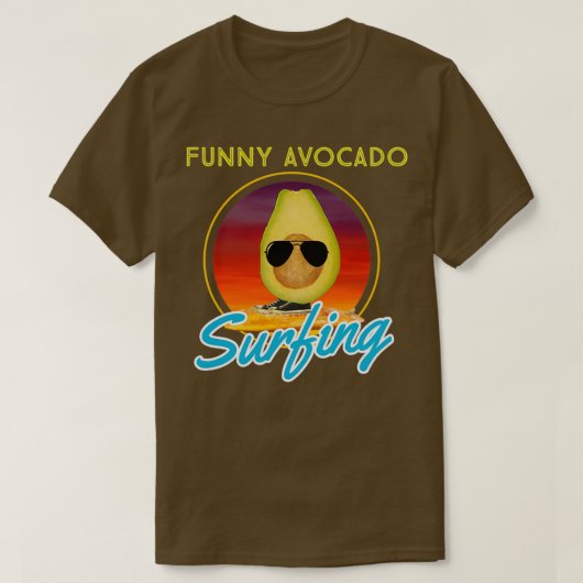 T-shirt Drôle avocat surf 68 (Design devant)