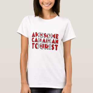 T-shirt Drôle Awesome Canadien Touristique Typographie