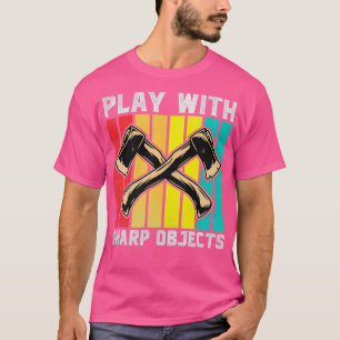 T-shirt Drôle Ax Jeu Avec Objets Sharp Ax