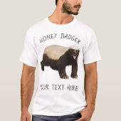 T-Shirt Drôle Badger de Miel Personnalisé (Devant)