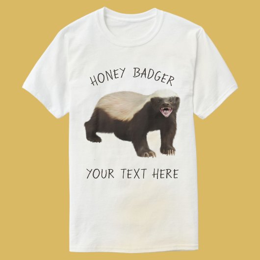 T-Shirt Drôle Badger de Miel Personnalisé