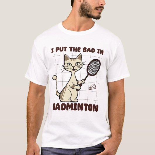 T-shirt Drôle Badminton Dit (Devant)
