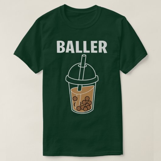 T-shirt Drôle Baller Bubble Lait Thé Cute Kawaii Boba Drin (Design devant)