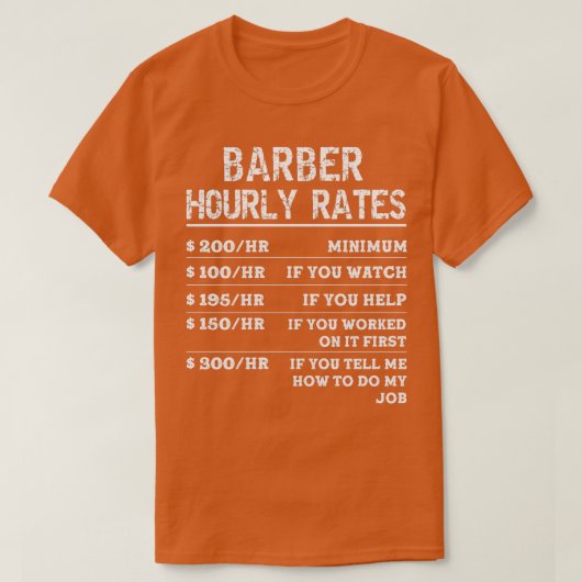 T-shirt Drôle Barber n'a jamais tort Funny Cool cadeau dir (Design devant)