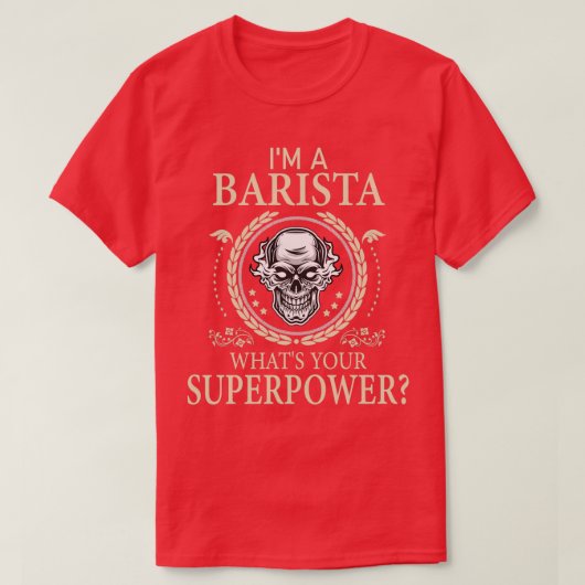 T-shirt Drôle Barista Awesome (Design devant)