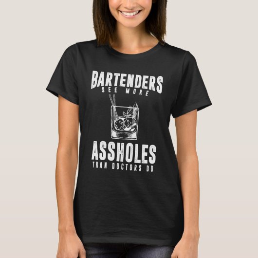 T-shirt Drôle Bartender Alcool Mixer Barkeeper Plaisanteri (Devant)