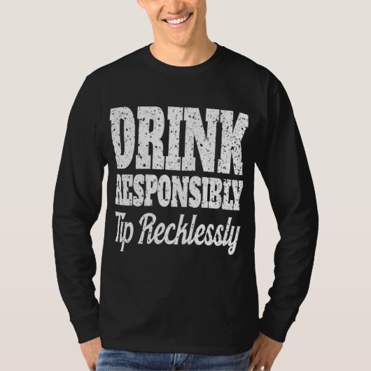 T-shirt Drôle Bartender Men Boire Responsable Bartender G (Devant)