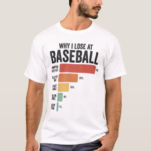 T-shirt Drôle Baseball Sport Pourquoi J'Ai Perdu À Basebal