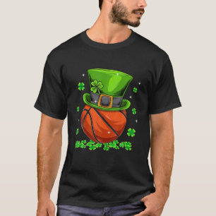 T-shirt Drôle Basketball Ball Leprechaun Casquette D