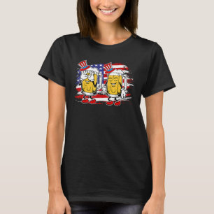 T-shirt Drôle Beer Griddy Dance 4 juillet America Indepe