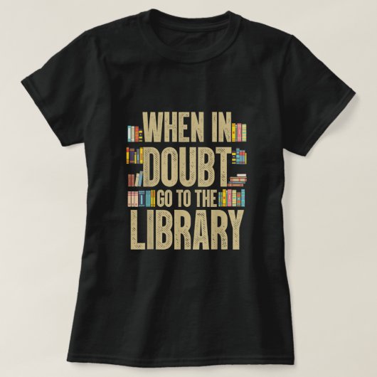 T-shirt Drôle Bibliothèque Design Hommes femmes Lecteur de (Design devant)