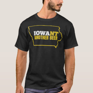 T-shirt Drôle Bière Iowa Distressed Iowa State Map (2)