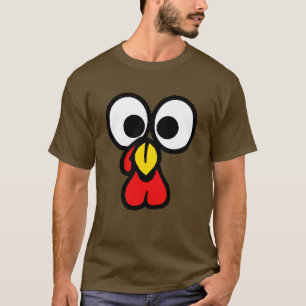 T-shirt Drôle Big Eyed Turquie Face Thanksgiving