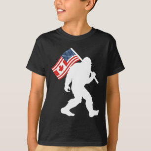 T-shirt Drôle Bigfoot Canada Les 51 État Trump Canada État