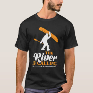 T-shirt Drôle Bigfoot Canoë La rivière appelle Sasquatch