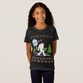 T-Shirt Drôle Bigfoot Xmas cadeau Santa Hat Ugly Bigfoot C (Devant entier)