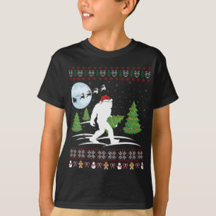 T-shirt Drôle Bigfoot Xmas cadeau Santa Hat Ugly Bigfoot C