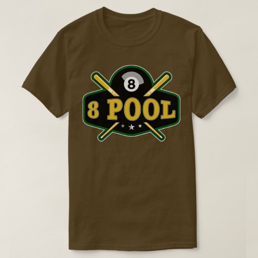 T-shirt Drôle Billard 8 Ball Pool Joueur Billard (Design devant)