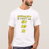 T-shirt drôle binaire facile (Devant)