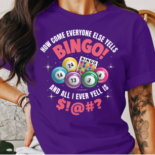T-shirt Drôle Bingo Jeu Tout Le Monde Autres Yells Bingo