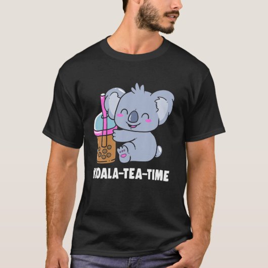 T-shirt Drôle Boba Bubble Tea Koala Tea (Devant)