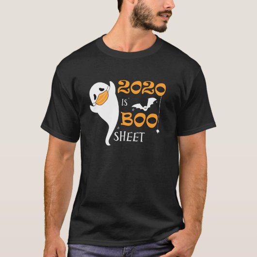 T-shirt Drôle Boo Sheet Ghost Masque Costume Halloween 202 (Devant)