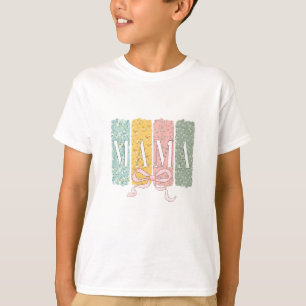 T-shirt Drôle Bow Coquette Mama Fleurs Fête des Mères