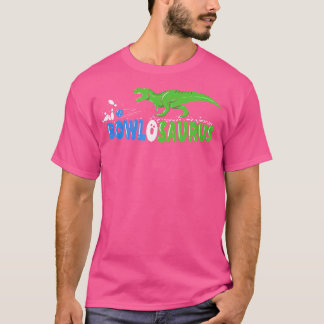 T-shirt Drôle Bowler Cute Dinosaur Bowling