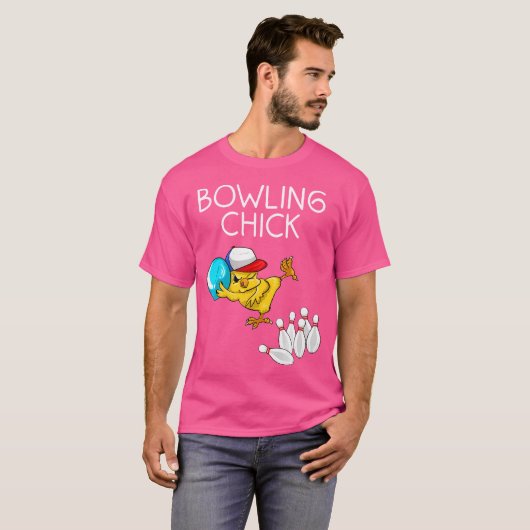 T-shirt Drôle Bowling Femmes Cute Bowling Chick Sports Ath (Devant entier)