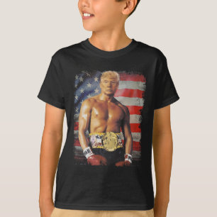 T-shirt Drôle Boxer Trump Trump Rocky Meme