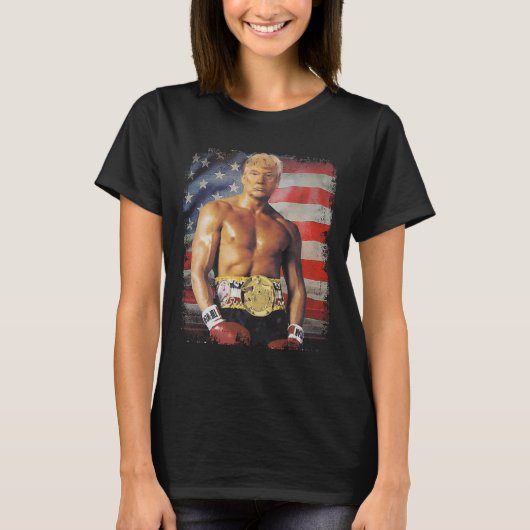 T-shirt Drôle Boxer Trump Trump Rocky Meme (Devant)