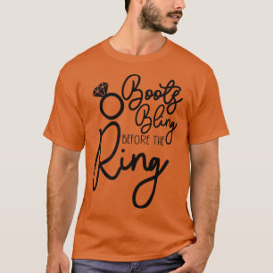 T-shirt Drôle Bridesmaid Mariée Bachelorette Boots Bling B