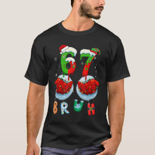 T-shirt Drôle Bruh Six Sept 67 Mème 6 7 Noël Santa H