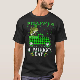 T-shirt Drôle Buffalo Carreaux Vert Camion Bass Poisson St