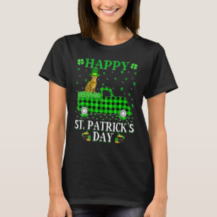 T-shirt Drôle Buffalo Plaid Camion Vert Bengale Chat St Pa
