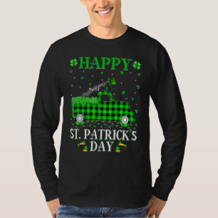 T-shirt Drôle Buffalo Plaid Camion Vert Oboe St Patrick's