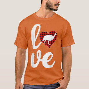 T-shirt Drôle Buffalo Plaid Love Guinée Fowl Bird Valentin