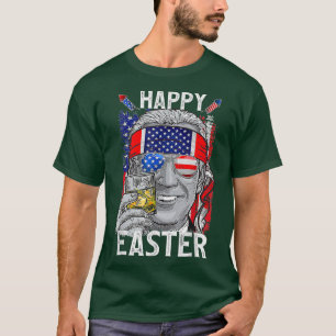 T-shirt Drôle Bunny Joe Biden Happy 4 juillet Confus E