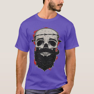 T-shirt Drôle cadeau amusant Drôle visage Beard Crâne