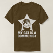 T-shirt Drôle Cadeau Chat Mon Chat Est Communiste (Design devant)