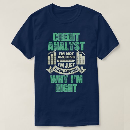 T-shirt Drôle cadeau d'analyste de crédit (Design devant)