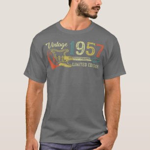 T-shirt Drôle cadeau d'anniversaire 1957 pour hommes Guita